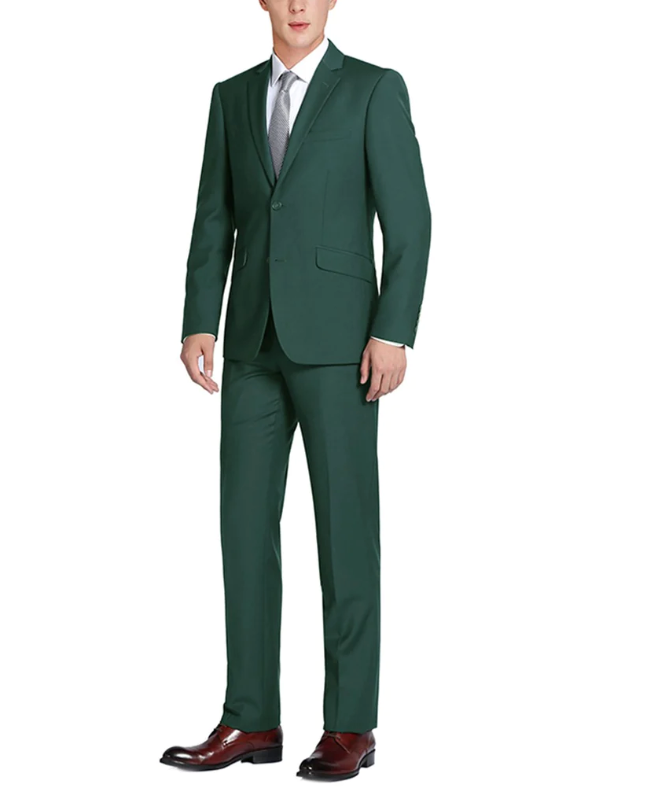 Renoir Slim Fit Suit - Green 201-9