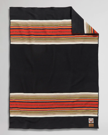 National Park Wool Throw with Carrier Acadia Black