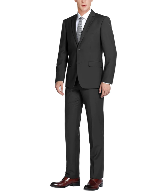 201-1 Black Classic Fit Suit